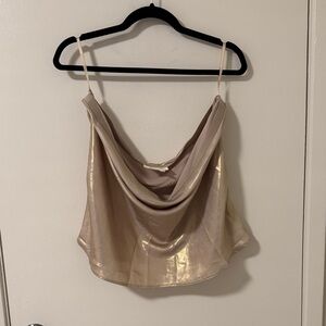Elegant Gold Women's strapless Top